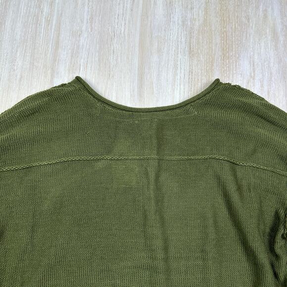 NWT Wonderly Fall Olive Drop Shoulder Henley Neck Pullover Boxy Sweater XL - Picture 12 of 14